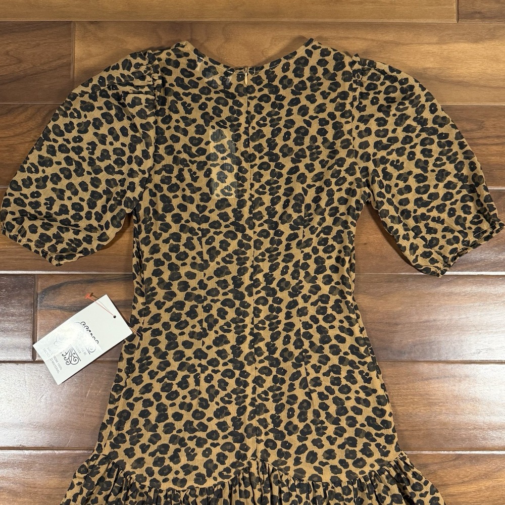 Never Fully Dressed Size US 4 / UK 8 EU 36 Leopard Print Sheer Lucia‎ Dress - Picture 9 of 12